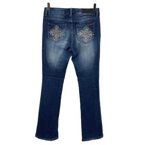 Seven 7 Bootcut Jeans Women's Size 2 Petite 28x31 Rhinestone Embellished Pockets
